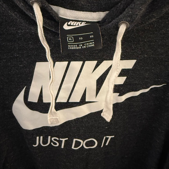 Cute Nike Women's Charcoal Gray Hoodie - Picture 2 of 3